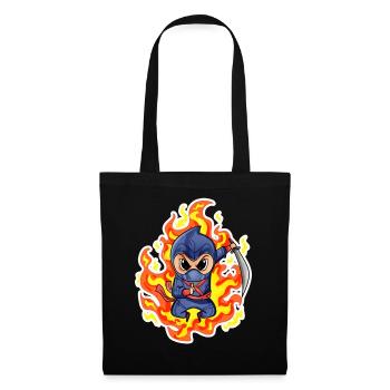 Ninja Rouge Feu - Sac en tissu - noir - Devant
