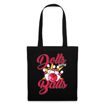 Dolls with balls bowling - Stoffbeutel - Schwarz - Vorne
