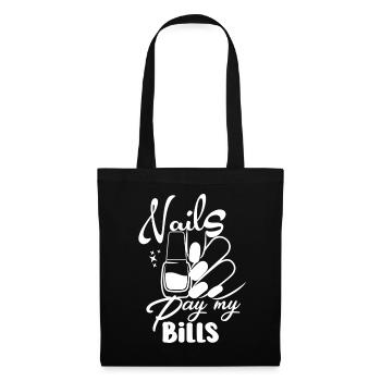Nails Pay My Bills Manucure - Sac en tissu - noir - Devant