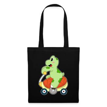 Turtle Bicycle - Tote Bag - black - Front