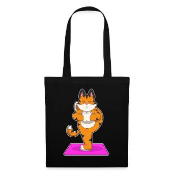 Tiger Yoga Fitness Meditation - Stoffbeutel - Schwarz - Vorne