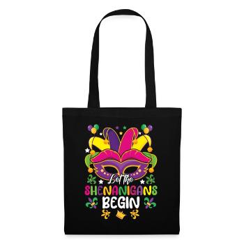 Shenanigans Mask Festival Parade Beads Mardi Gras - Stoffbeutel - Schwarz - Vorne