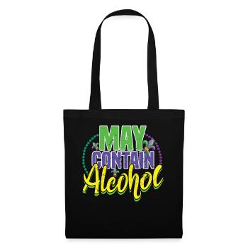 Alcohol Lover Festival Parade Beads Mardi Gras - Stoffbeutel - Schwarz - Vorne