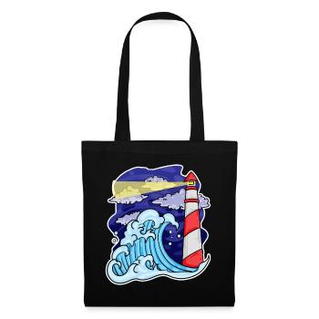 Lighthouse Coast Sea Sea - Tote Bag - black - Front