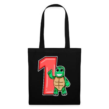 1 year old - school enrolment - turtle motif - Tote Bag - black - Front