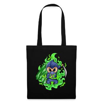 Garçon 4 ans 4ème anniversaire Garçon Ninja Green - Sac en tissu - noir - Devant