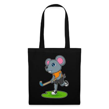 Mouse Field Hockey Field Hockey Stick - Tote Bag - black - Front