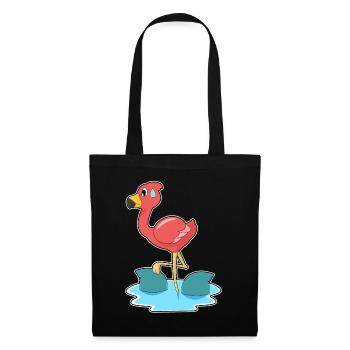 Nageoires de requin flamant rose - Sac en tissu - noir - Devant