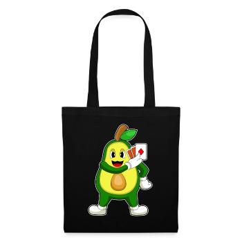 Avocado Poker Pokerkarten - Stoffbeutel - Schwarz - Vorne