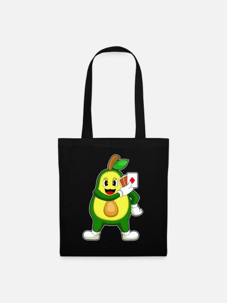Avocado Poker Pokerkarten - Stoffbeutel - Schwarz