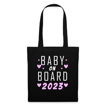 Bébé 2023 - Naissance Enceinte 2023 Grossesse - Sac en tissu - noir - Devant