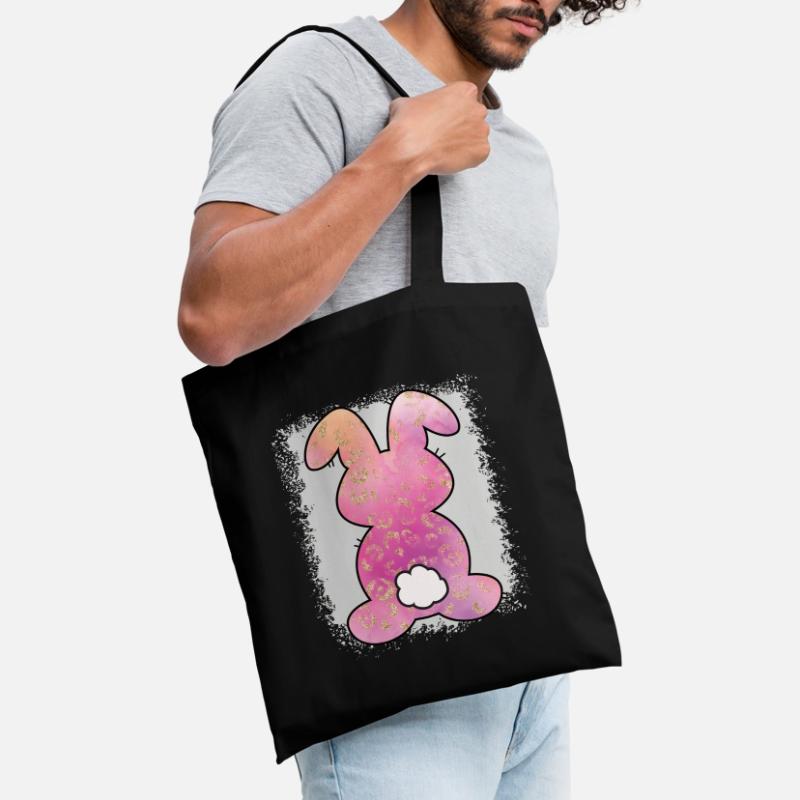 Leopard Print Bleached Easter Tote Bag