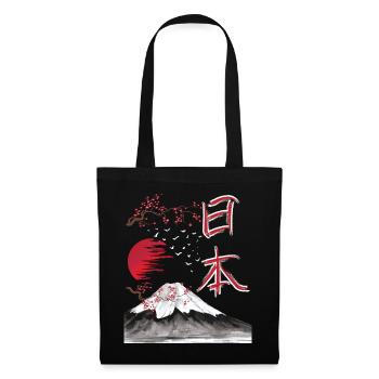 Japon Paysage Art japonais - Sac en tissu - noir - Devant