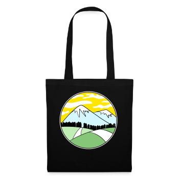 Mountain Mountains Mountain Peaks - Tote Bag - black - Front