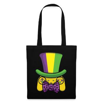 Video Game Gamer Festival Parade Beads Mardi Gras - Stoffbeutel - Schwarz - Vorne