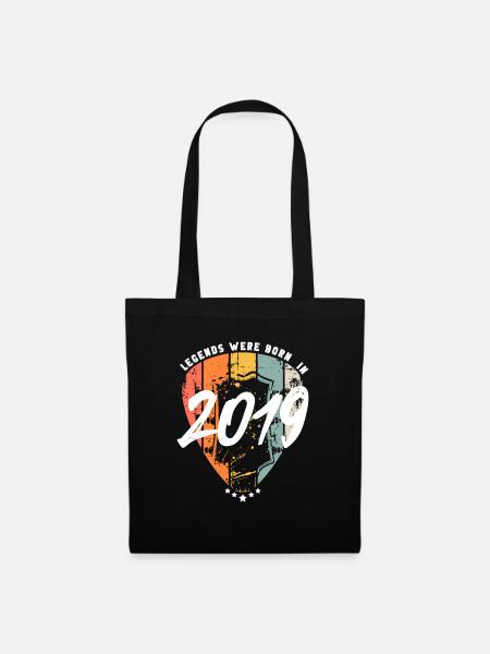 2019 Geburtstag Gitarre Gitarrist - Stoffbeutel - Schwarz