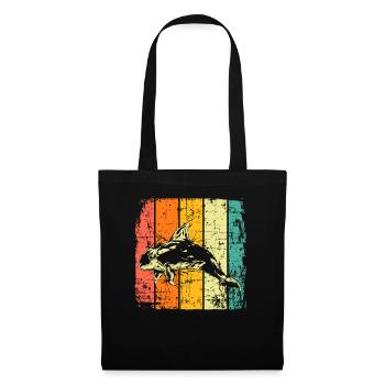 Orca millésimé - Sac en tissu - noir - Devant