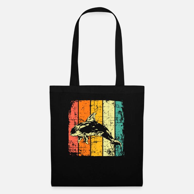 Orca vintage - Stoffbeutel - Schwarz