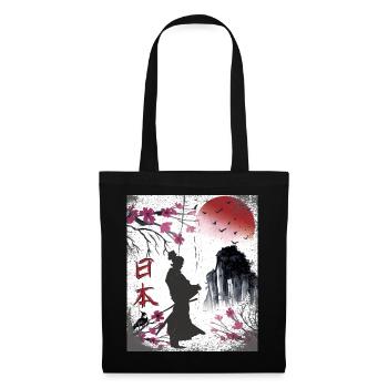 Japan Japanese Art Samurai Design - Tote Bag - black - Front