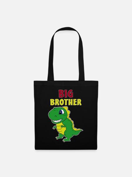 Großer Bruder Dinosaurier - Stoffbeutel - Schwarz