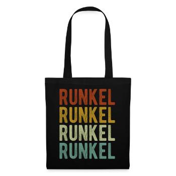 Runkel Stadt Retro Vintage - Stoffbeutel - Schwarz - Vorne