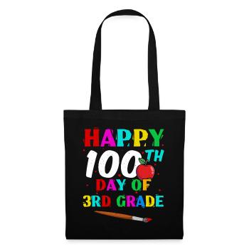 Happy 100th Day 3rd Grade 100 Days Of School - Tote Bag - black - Front