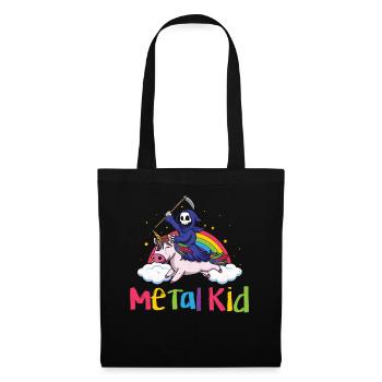 Metal Kid Music Licorne Squelette Grim Rock Heavy - Sac en tissu - noir - Devant