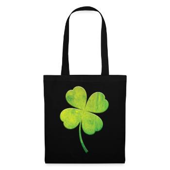 Teinture Trèfle Chance Joyeuse Saint-Patrick - Sac en tissu - noir - Devant