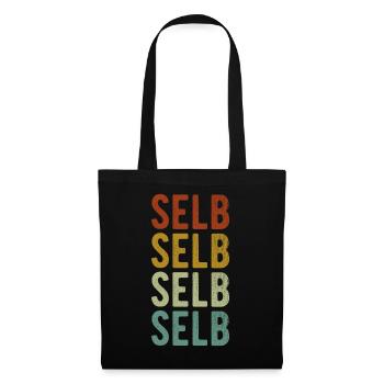 Selb Stadt Retro Vintage - Stoffbeutel - Schwarz - Vorne
