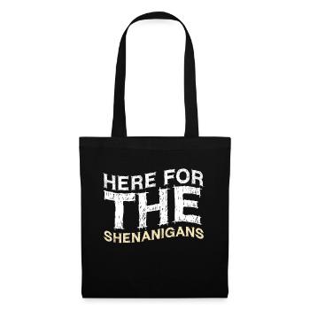 Trèfle ici pour les manigances Saint Patrick - Sac en tissu - noir - Devant