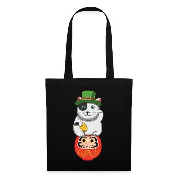Bienvenue Lucky Luck Cat Happy Saint Patrick Day - Sac en tissu - noir - Devant