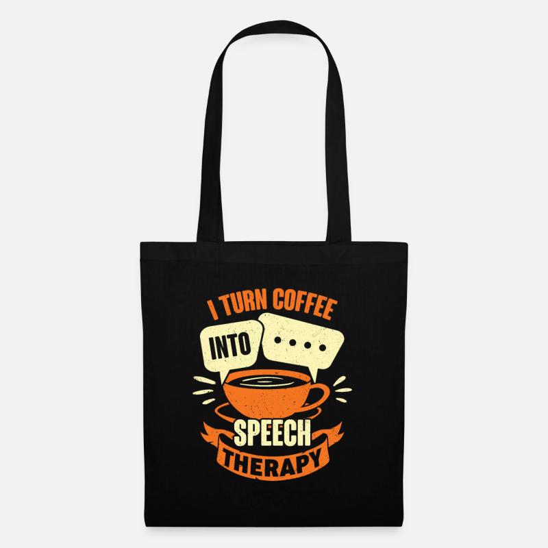 Logopäde Kaffee Logopädie Logopädin Geschenk - Stoffbeutel - Schwarz