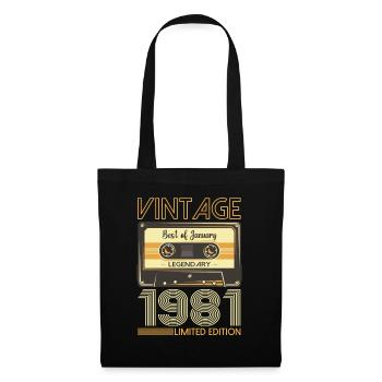 January born 1981 42nd birthday gift - Tote Bag - black - Front