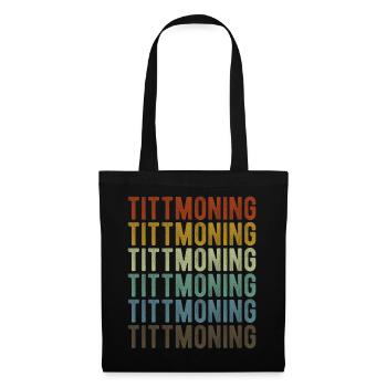Tittmoning City Rétro Vintage - Sac en tissu - noir - Devant