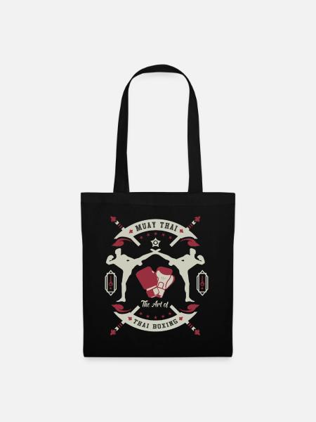 Muay Thai Boxen Kickboxen Art of Thai Boxing - Stoffbeutel - Schwarz