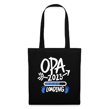 Opa 2023 loading - Opa werden - Bald Opa - Stoffbeutel - Schwarz - Vorne