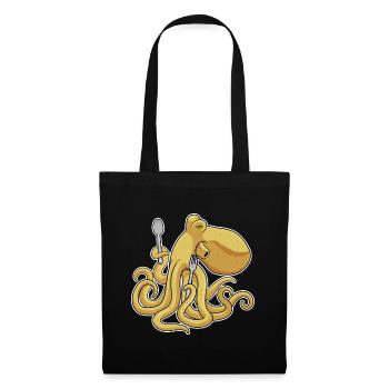 Octopus Cutlery Cooking Kitchen - Tote Bag - black - Front