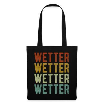 Météo City Retro Vintage - Sac en tissu - noir - Devant