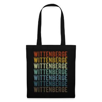 Wittenberge Stadt Retro Vintage - Stoffbeutel - Schwarz - Vorne