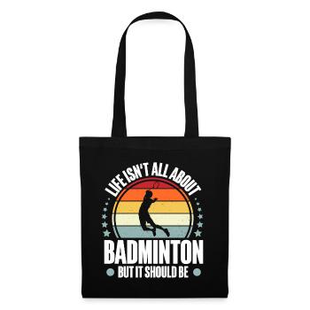 Badminton - Sac en tissu - noir - Devant