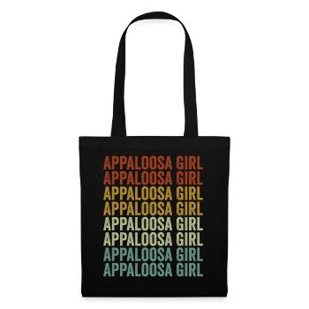 Appaloosa Filles Chevaux Amoureux Chevaux Filles - Sac en tissu - noir - Devant