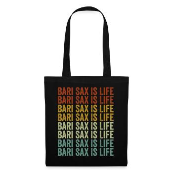 Bari Sax Is Life Saxophone Life Saxophonistes - Sac en tissu - noir - Devant