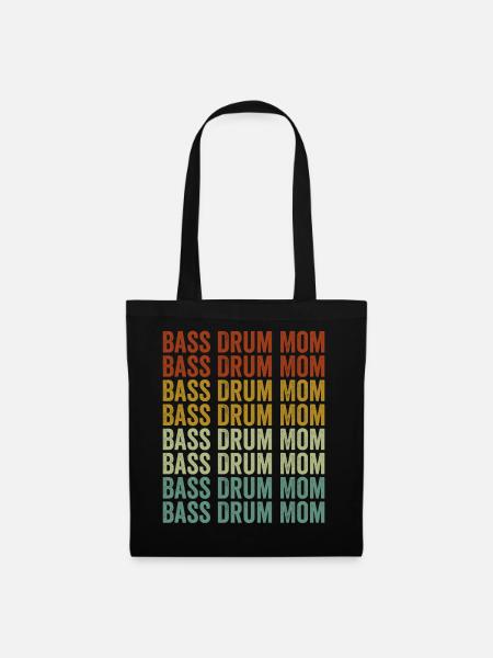 Bass Drum Mom Schlagzeuger Schlagzeuger Mom Drum S - Stoffbeutel - Schwarz
