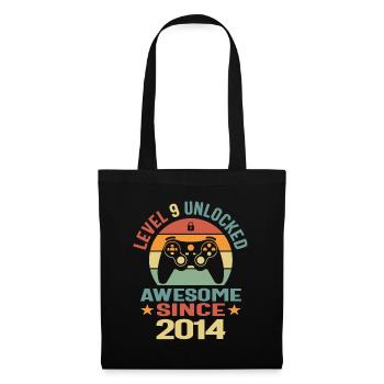 Level 9 Unlocked Awesome 2014 Video Gamer 9th - Tote Bag - black - Front