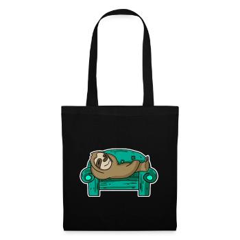 Paresseux paresseux - Sac en tissu - noir - Devant