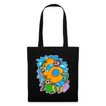 6 ans de poisson - Sac en tissu - noir - Devant