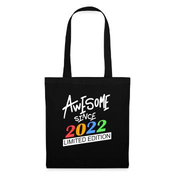 2022 Geburtstag - Stoffbeutel - Schwarz - Vorne