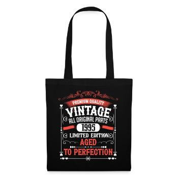 1995 Année de naissance Naissance Anniversaire Vintage - Sac en tissu - noir - Devant