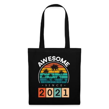 2021 Anniversaire Naissance Année de naissance millésime - Sac en tissu - noir - Devant