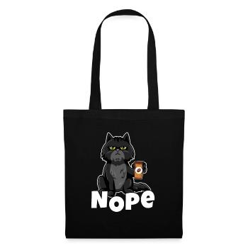 Cat Nope - Tote Bag - black - Front